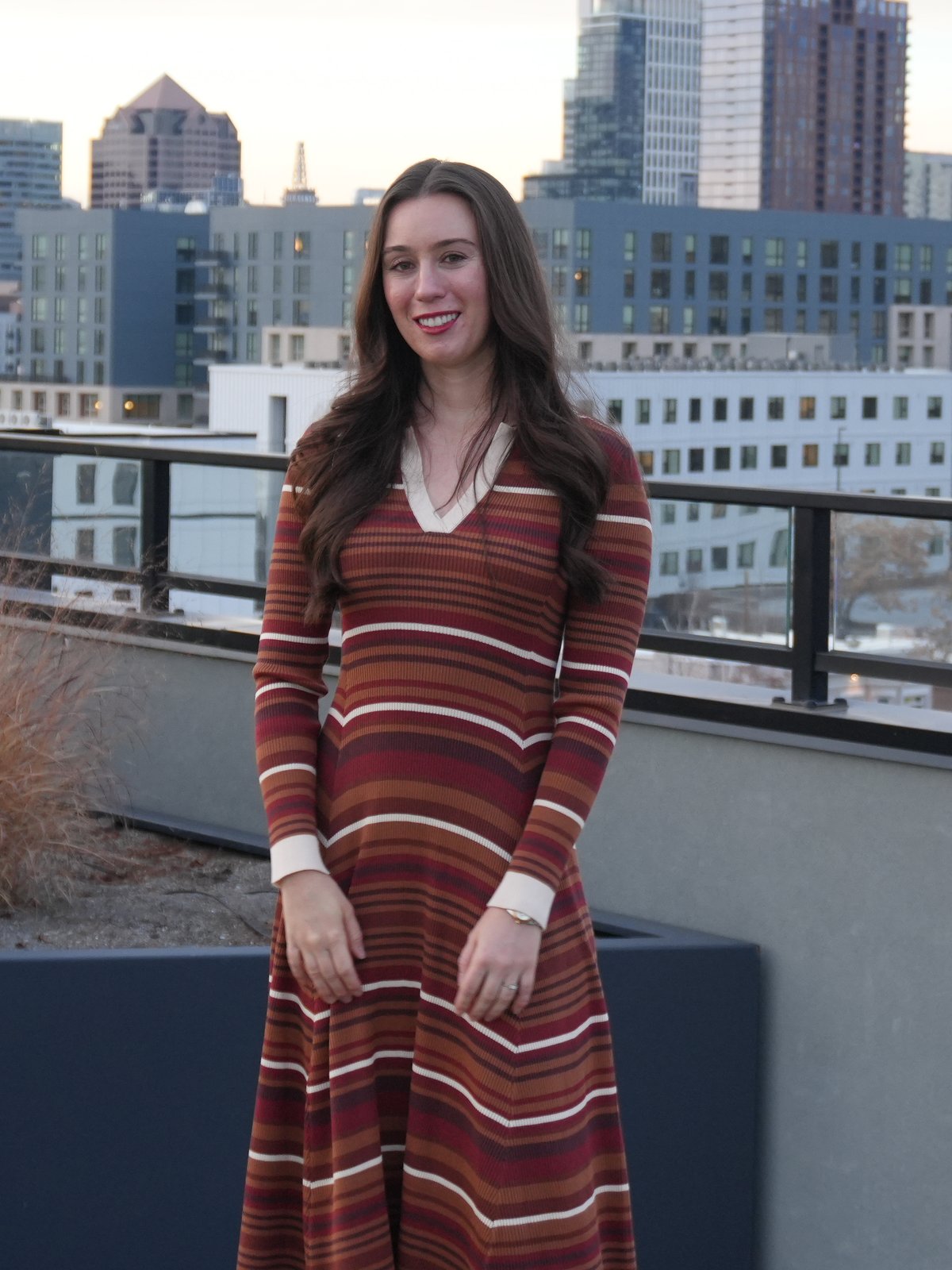 Delani Gregorash on a rooftop